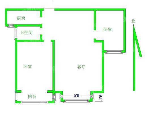 颐和文园西院2室2厅1卫101㎡