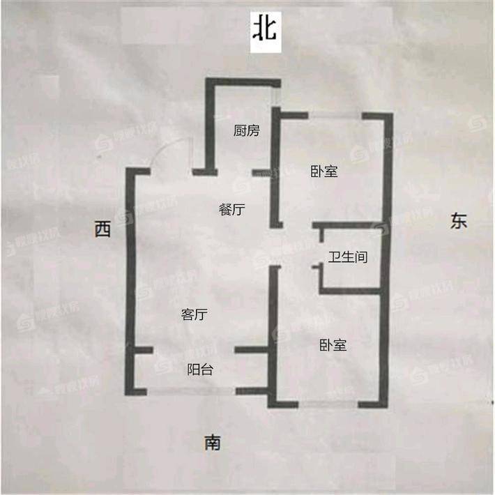 天成郡府东区2室2厅1卫101㎡