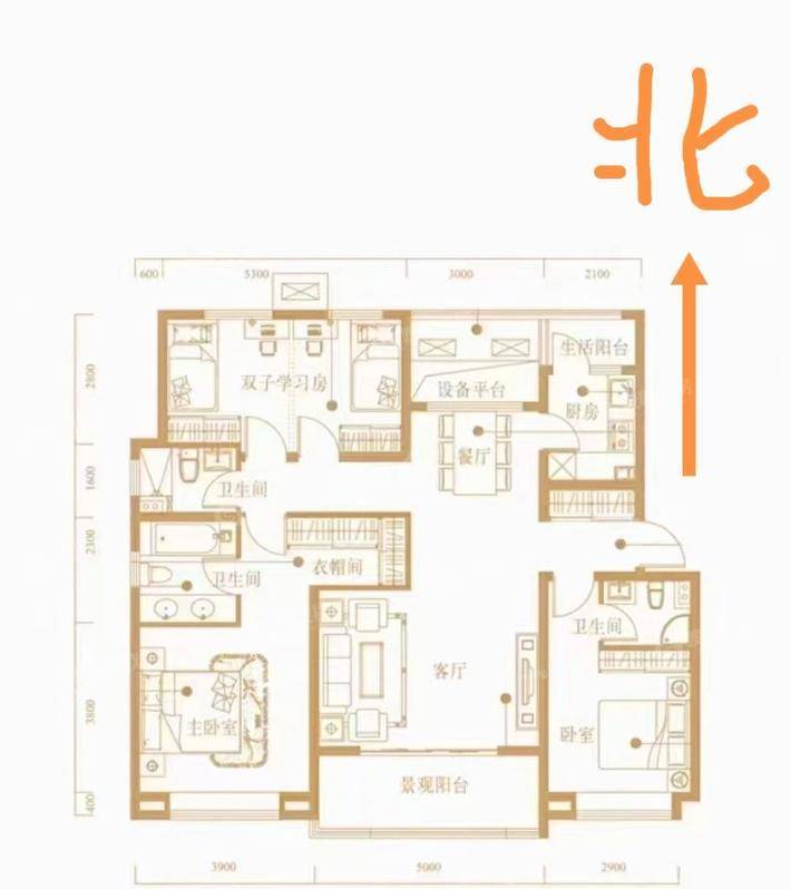 天山国宾一号3室2厅2卫139㎡