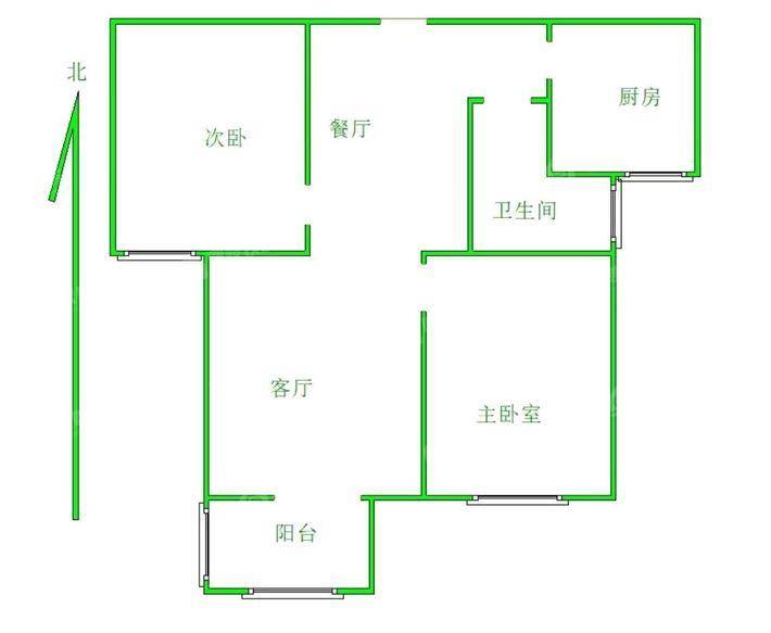 泰享嘉府一期2室2厅1卫80㎡