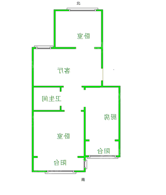 孔雀城A区2室2厅1卫77㎡