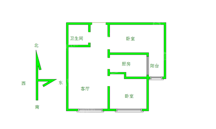 贻成御景狮城2室2厅1卫93㎡
