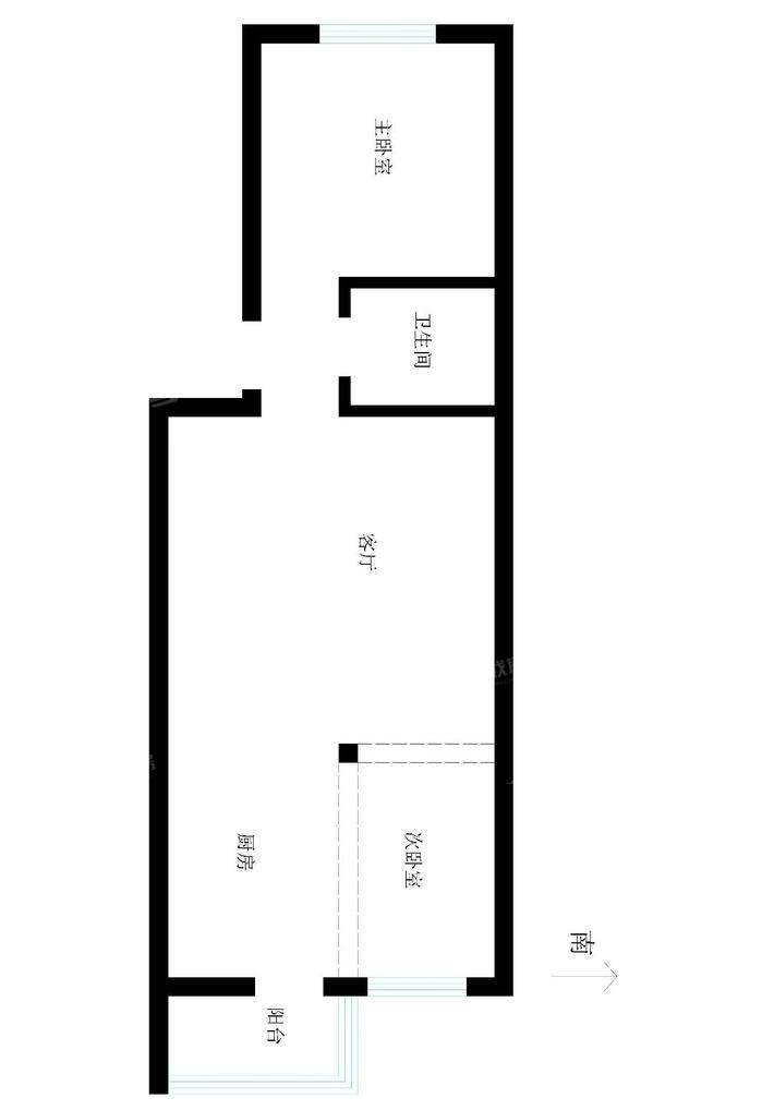 和尚坟东标牌小区2室2厅1卫61㎡