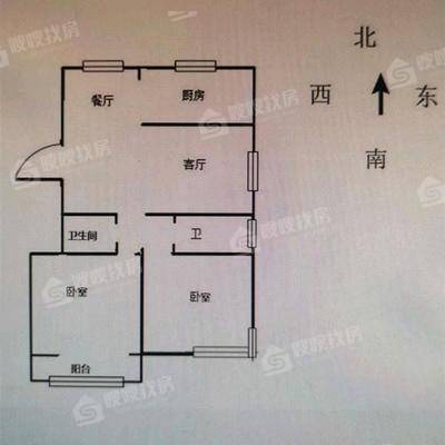 金鼎领域2室2厅2卫101㎡