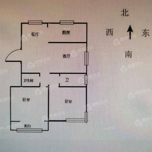 金鼎领域2室2厅2卫101㎡