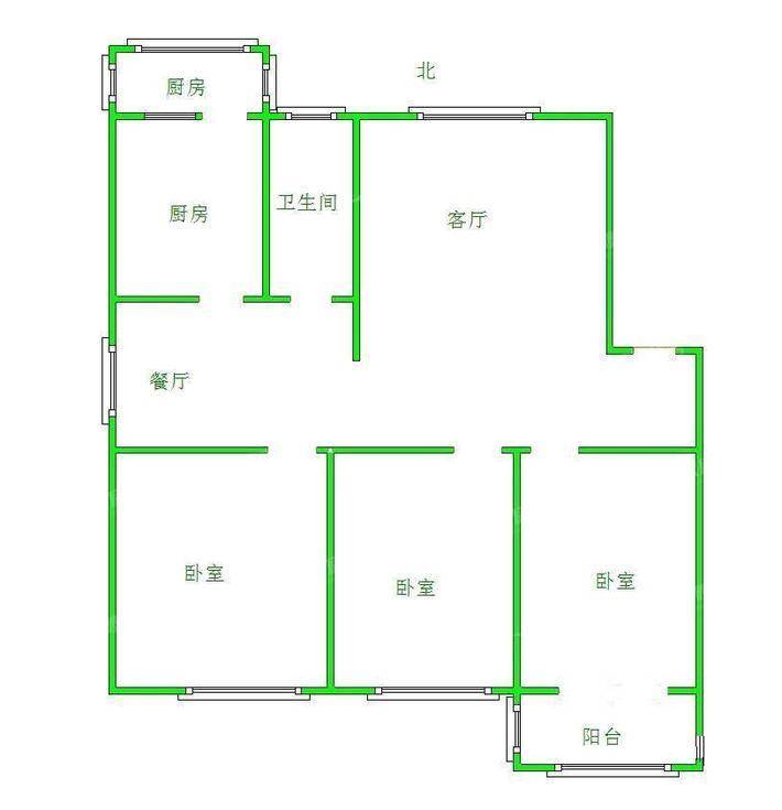 东塑家属区（东西院）3室2厅1卫109㎡