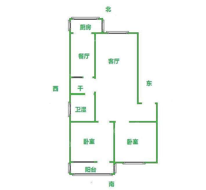 朝阳花园2室2厅1卫83㎡