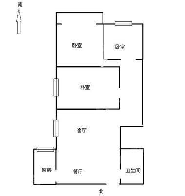 鹿栅子沟居住小区3室1厅1卫85㎡