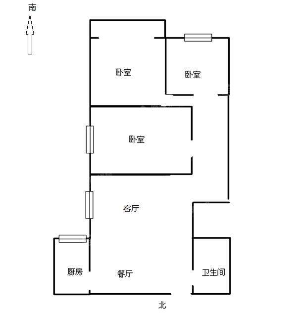 鹿栅子沟居住小区3室1厅1卫85㎡