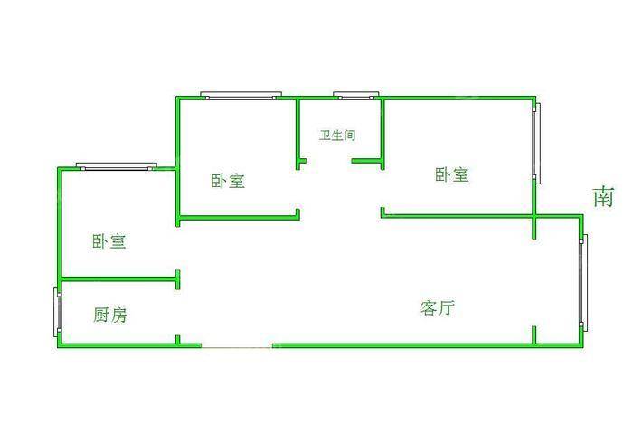 保利拉菲公馆3室2厅1卫90㎡