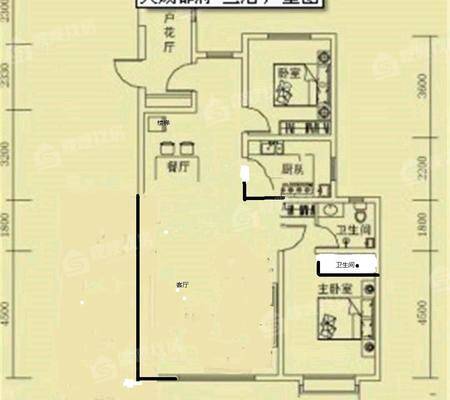 天成郡府东区3室2厅2卫137㎡