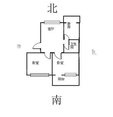 环保局宿舍2室1厅1卫75㎡