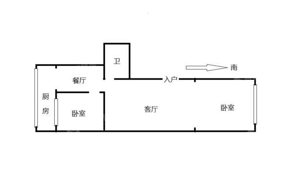 小佟沟自来水家属楼2室2厅1卫74㎡