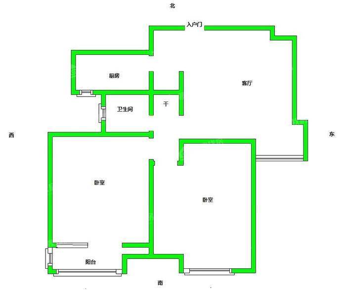 阿尔卡迪亚锦绣天地B区2室1厅1卫65㎡