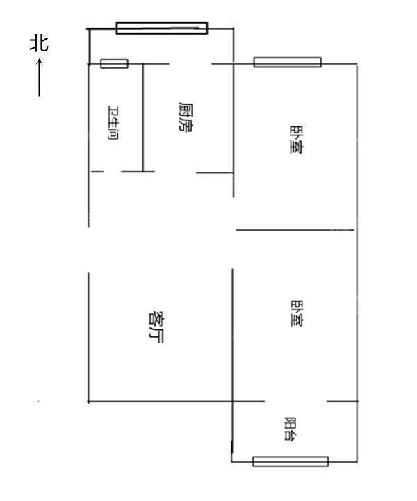 电业局小区（医院东街南）2室1厅1卫63㎡