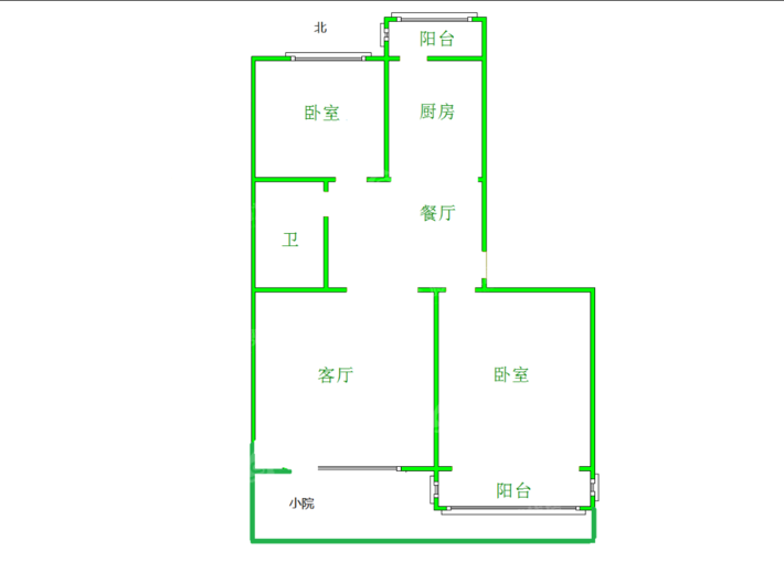 滨河龙韵2室2厅1卫102㎡