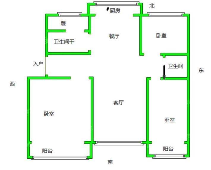幞园新村3室2厅1卫136㎡