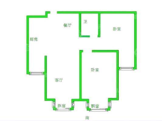 御河新城东区2室2厅1卫90㎡