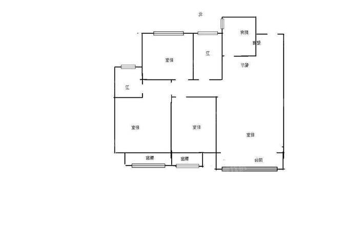 保利花园3室2厅1卫120㎡