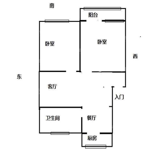 利民小区2室2厅1卫85㎡