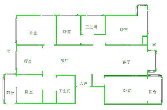 宏宇城（B区）5室2厅2卫187㎡