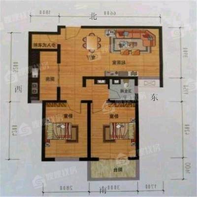 凤凰城（A区）2室3厅1卫85㎡