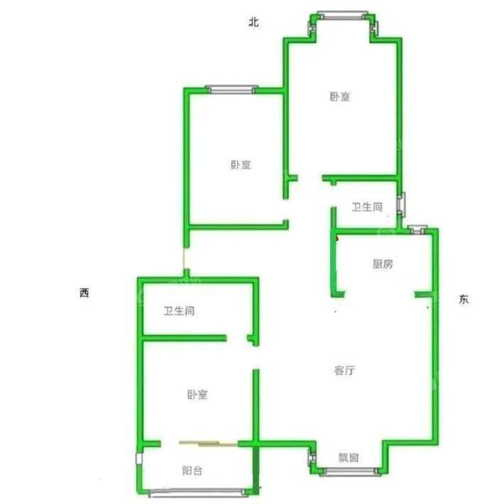 荣盛阿尔卡迪亚文景苑3室2厅2卫100㎡