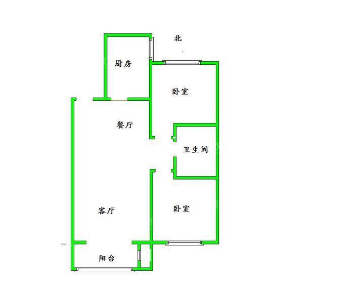 一世界回迁1-15#2室2厅1卫84㎡