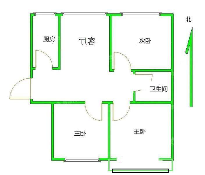 众和凤凰城3室2厅1卫124㎡