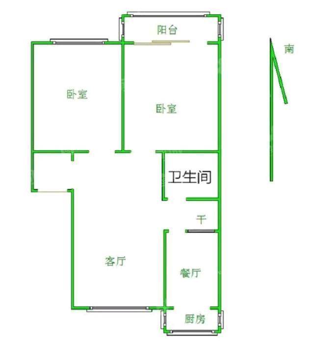 朝阳花园2室2厅1卫89㎡