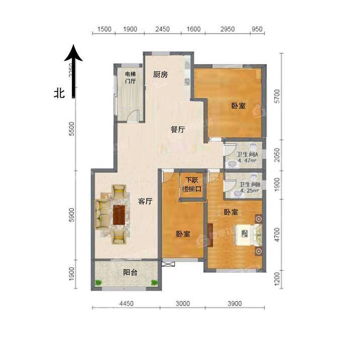 白金汉府3室2厅2卫172㎡