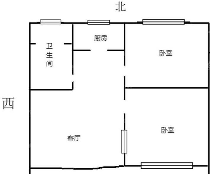 邮电小区（网通公司）2室2厅1卫56㎡