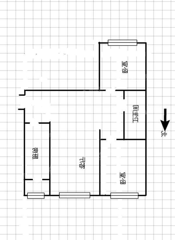 碧峰门棚户区一区2室2厅1卫73㎡