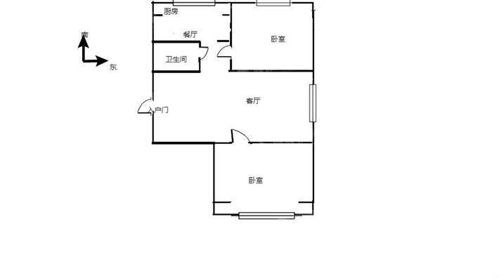 水文局宿舍2室2厅1卫82㎡