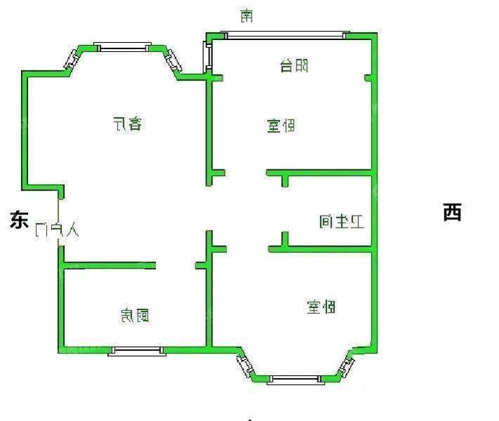 晨曦花园2室2厅1卫86㎡