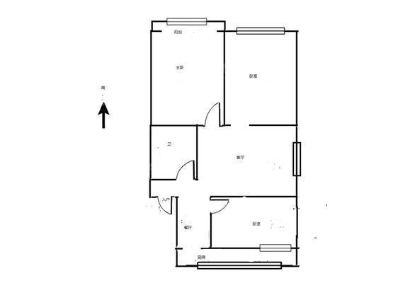 御祥园三组团3室2厅1卫114㎡