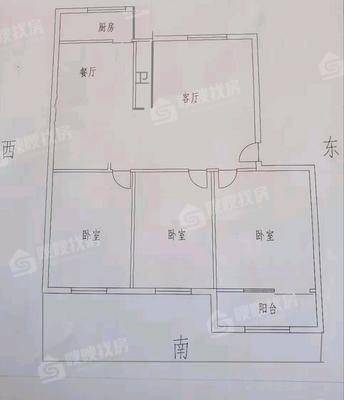 六中宿舍3室2厅1卫83㎡