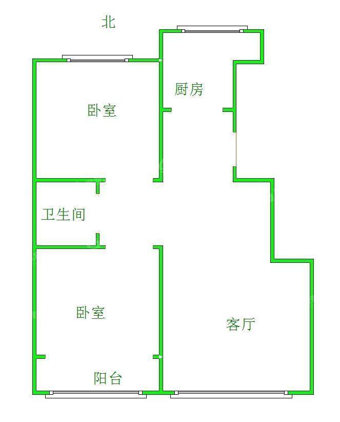 天成名著二期2室2厅1卫91㎡