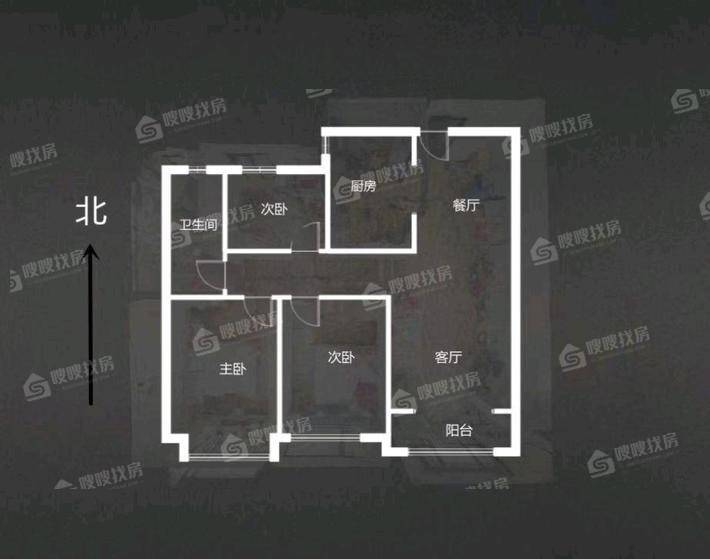 融创中心9号臻瑞园3室2厅1卫106㎡