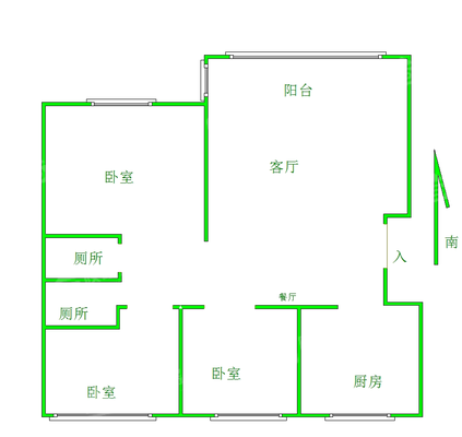 御河新城东区3室2厅2卫124㎡
