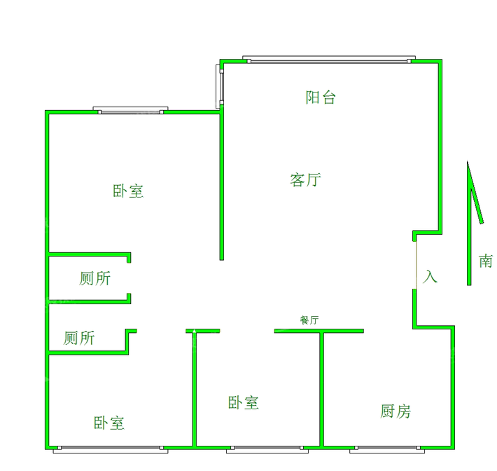 御河新城东区3室2厅2卫124㎡