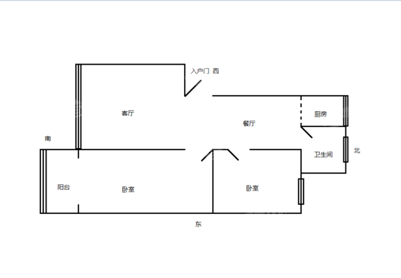 枫林绿洲2室2厅1卫94㎡