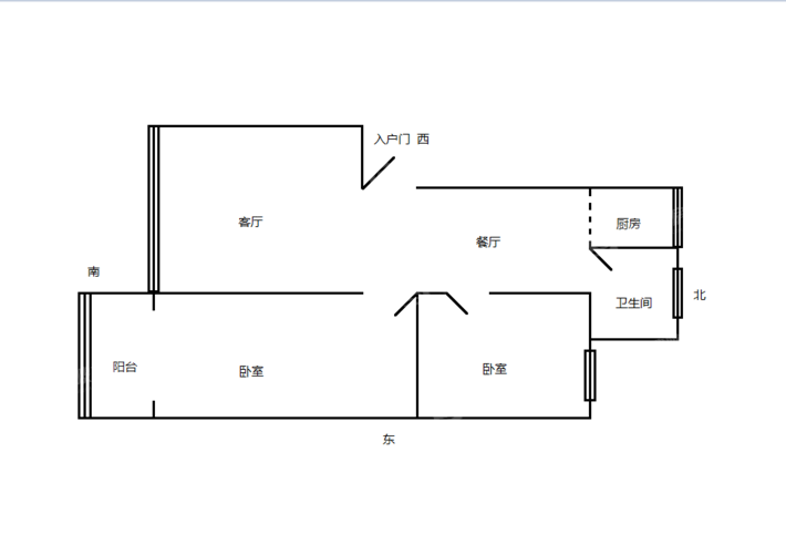 枫林绿洲2室2厅1卫94㎡