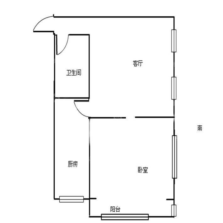 山水天成1室1厅1卫67㎡