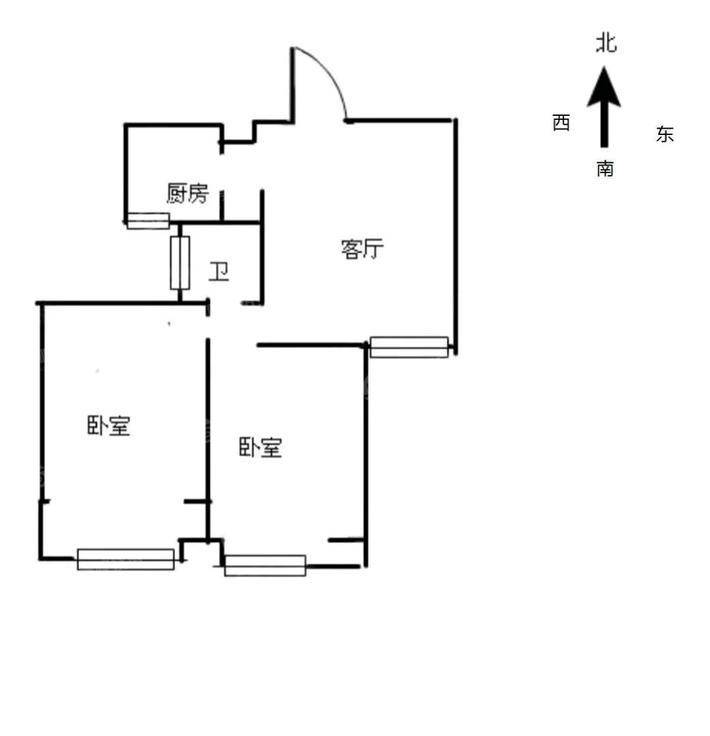 凤凰城（B区）2室2厅1卫69㎡