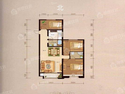 信友城市之光3室2厅2卫123㎡