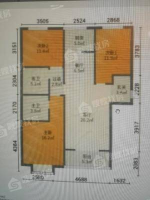 阳光四季城桃李苑A43室2厅2卫129㎡