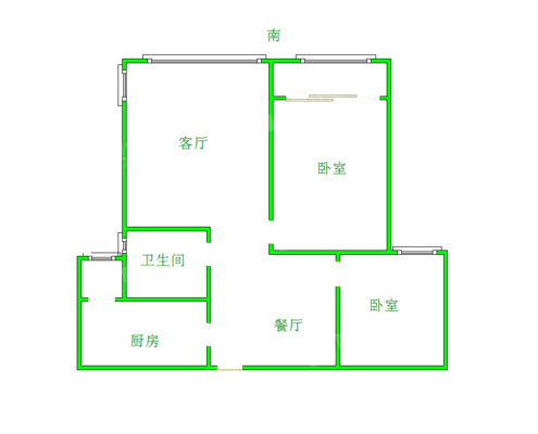 万泰丽景东区2室2厅1卫95㎡