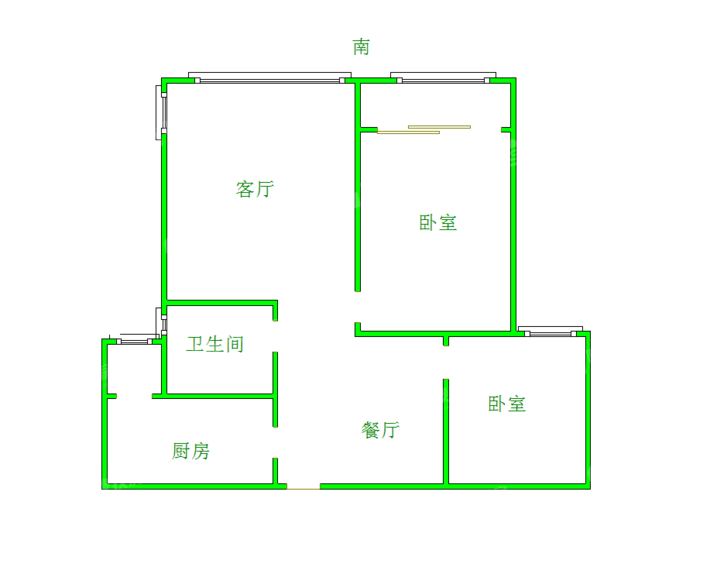 万泰丽景东区2室2厅1卫95㎡