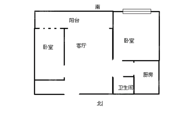 鑫通上城2室1厅1卫81㎡